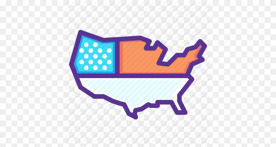 America American Flag Independence Day July Map United, Ice Free Transparent Png