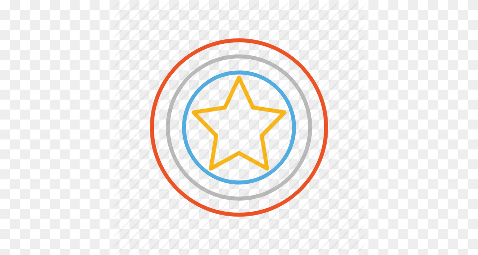 America Captain Captain America Hero Line Marvel Shield Icon, Star Symbol, Symbol Free Png