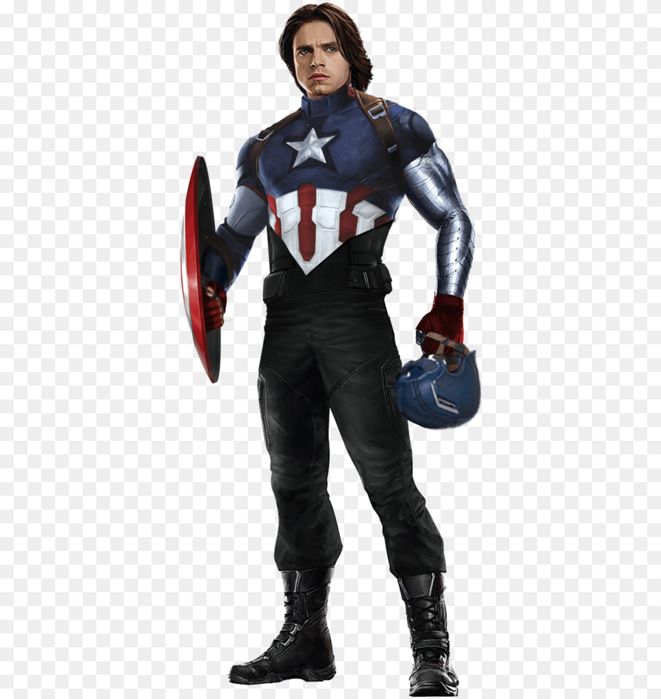 America Deadpool Barnes Cinematic Bucky Universe Falcon Bucky Barnes Captain America, Person, Clothing, Costume, Adult Png Image