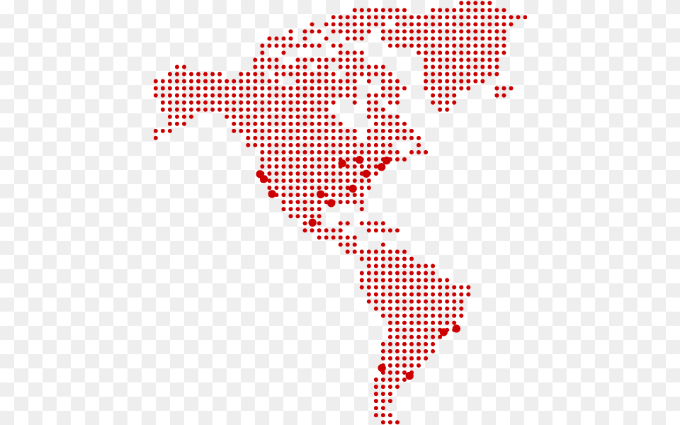 America Dots Red Power Plug For Different Countries, Map Free Png