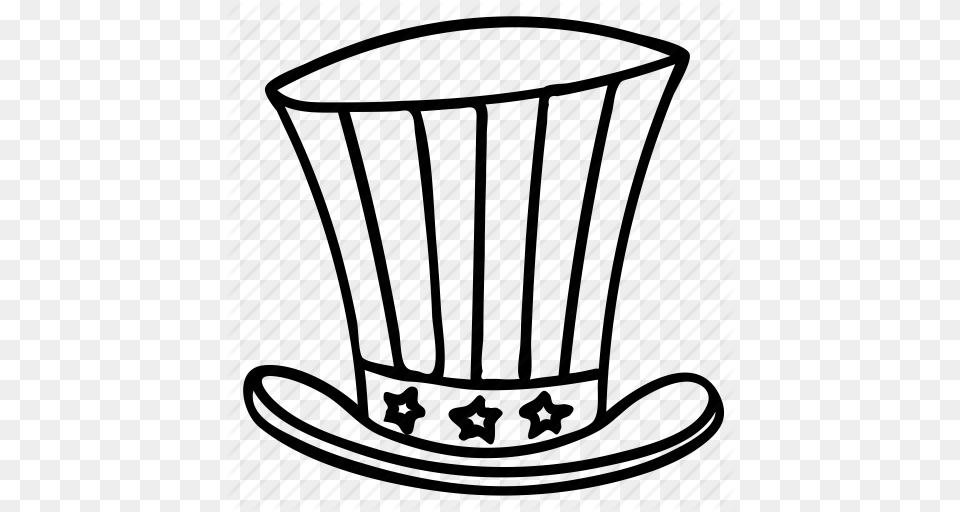 America Flag Hat Patriot Tophat Usa Icon, Furniture, Tin, Rocking Chair Free Png Download