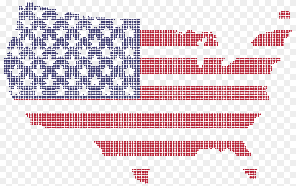 America Flag Map Dots Clipart, American Flag Png Image