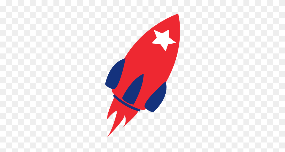 America Flag Print Rocket Free Png Download