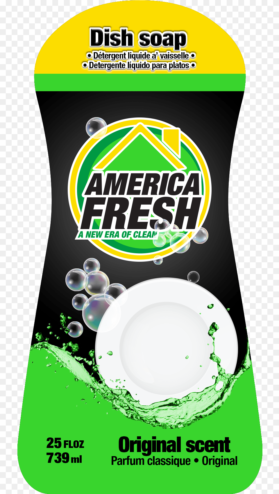 America Fresh Dish Soap Green Lime Milk, Advertisement, Poster Png Image