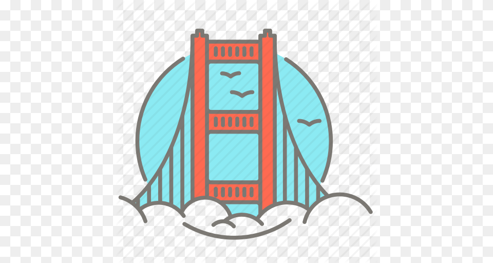 America Golden Gate Bridge San Francisco Tourist Icon, Crib, Furniture, Infant Bed, Logo Free Png Download