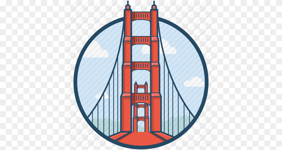America Golden Gate Golden Gate Bridge San Francisco United, Suspension Bridge Free Transparent Png