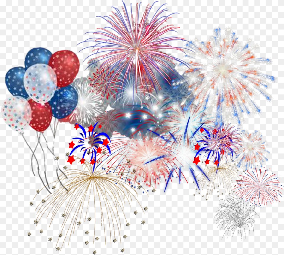 America Happy4thofjuly Fireworks Fireworks, Balloon Png Image