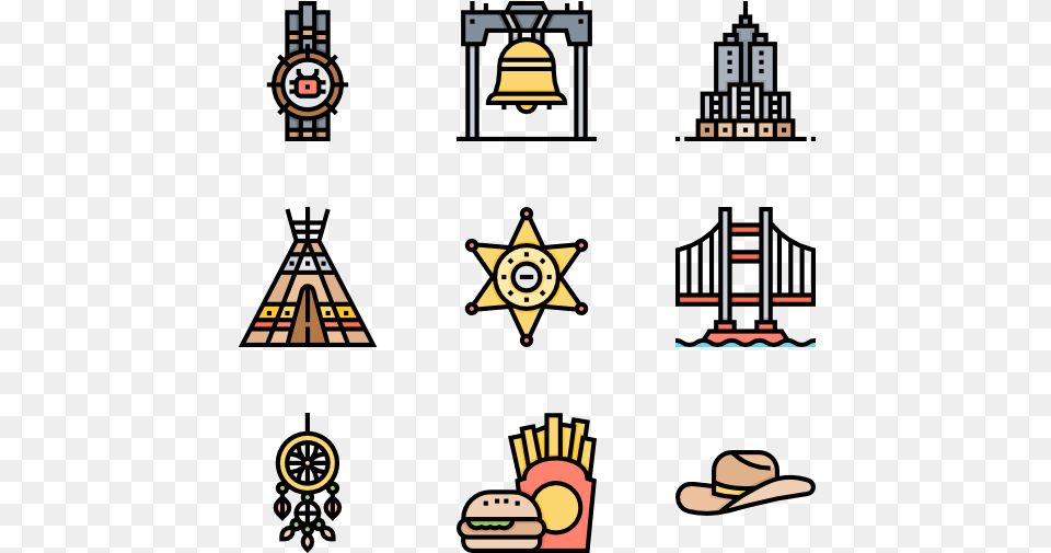 America Icons That Describe The Usa Free Png