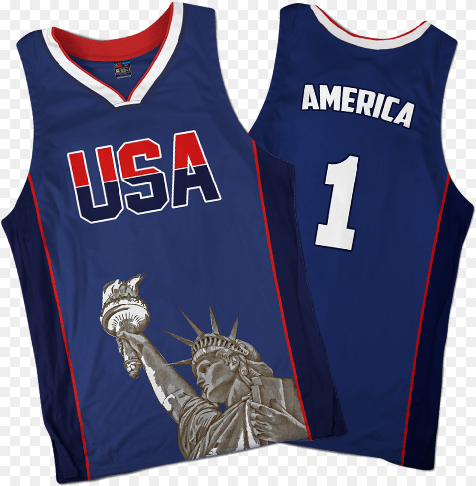 America Jersey Design Basketball Red, Clothing, Shirt, Adult, Male Free Transparent Png