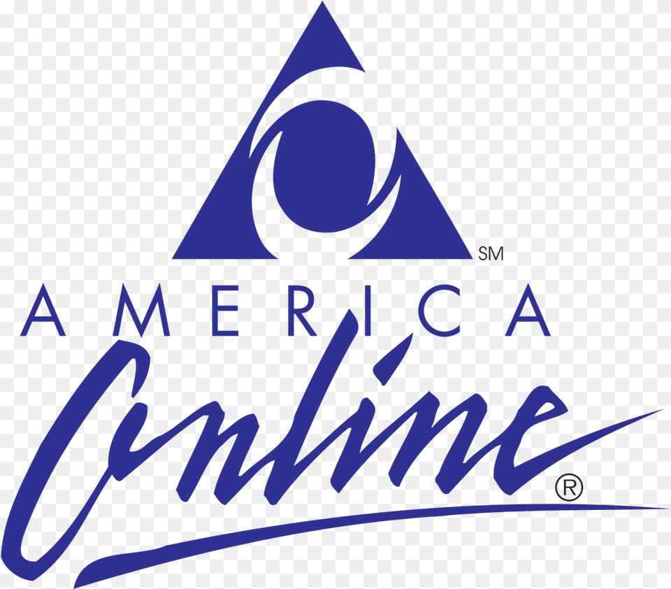 America Online Logo, Triangle, Text Free Png Download