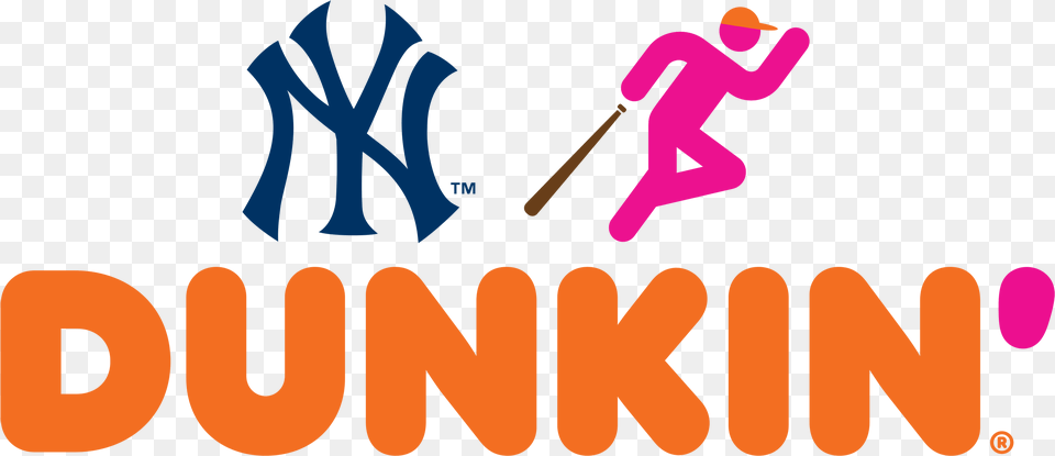 America Runs On Dunkin Logo, People, Person, Baseball, Baseball Bat Png