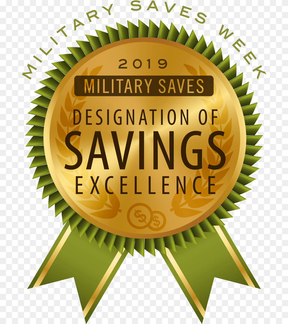 America Saves Designation Of Savings Excellence Illustration, Badge, Gold, Logo, Symbol Png Image