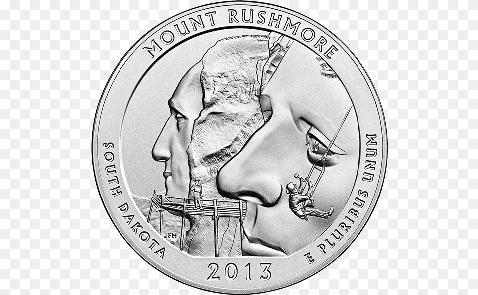 America The Beautiful 2013 5 Oz Silver Atb Mount Rushmore America The Beautiful Mount Rushmore, Coin, Nickel, Money, Baby Free Png Download
