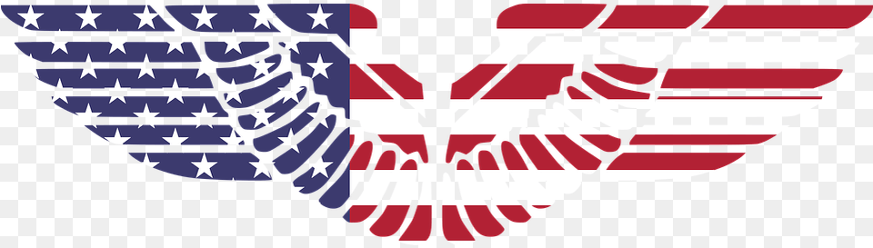 America Usa Wings Eagle Red White Blue Stars Eagle Wings, American Flag, Flag, Emblem, Symbol Png