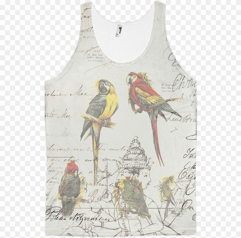 American Apparel White Flat Front Mockup Tanktop Active Tank, Animal, Bird, Person, Face Png Image