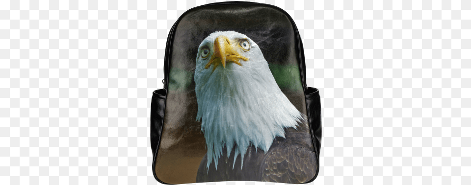 American Bald Eagle Head 001 01 Multi Pockets Backpack Amerikanischer Weikopfseeadler Kopf Notizblock, Animal, Bird, Beak, Bald Eagle Png Image