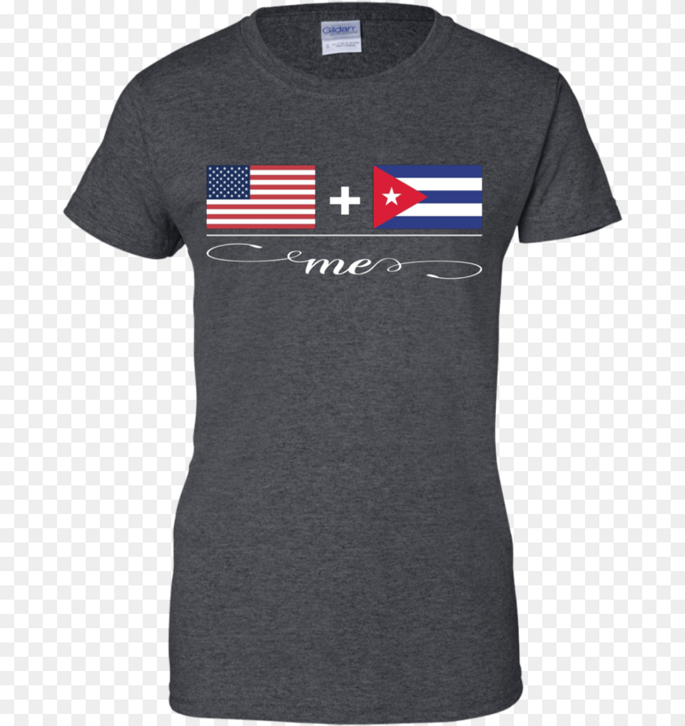 American Cuban Me Usa And Cuba Flags Apparel Shirt, Clothing, T-shirt, Adult, Male Png Image