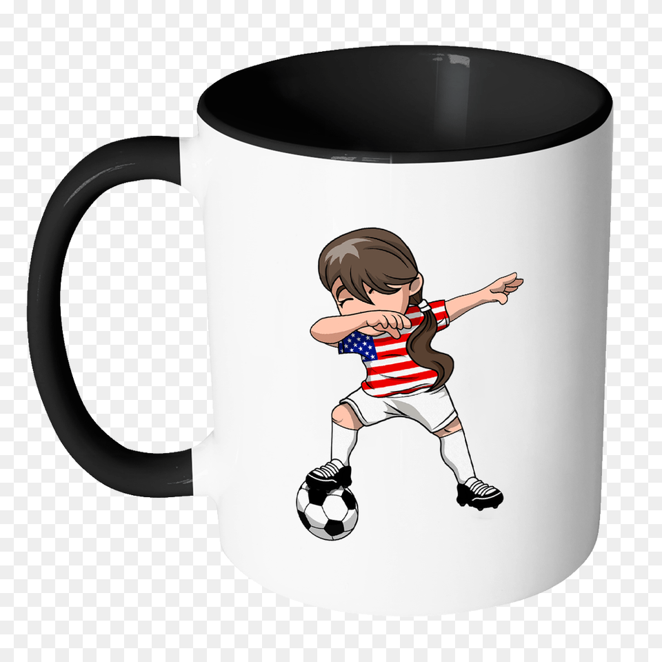 American Dabbing Soccer Girl, Baby, Person, Cup, Soccer Ball Free Png