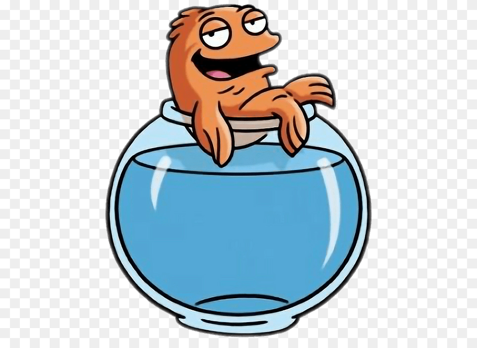 American Dad Character Klaus The Fish On Top Of Bowl, Jar, Cartoon, Face, Head Free Png Download