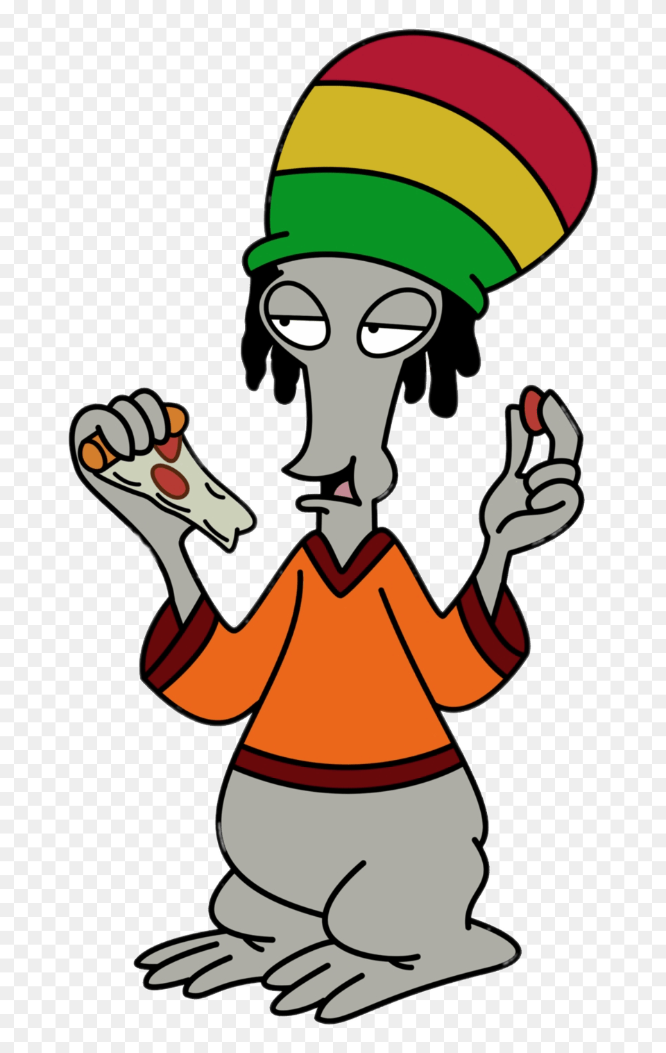 American Dad Character Roger The Alien Jamaican Outfit, Baby, Person, Cartoon, Face Free Png