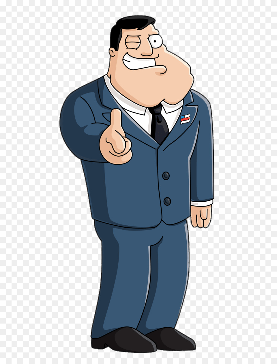 American Dad Character Stan Smith Pointing At You, Suit, Clothing, Formal Wear, Person Free Png Download