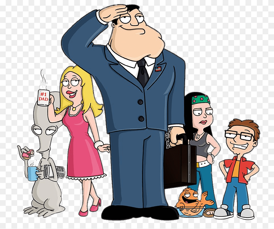 American Dad Family Picture, Publication, Book, Comics, Adult Free Png Download