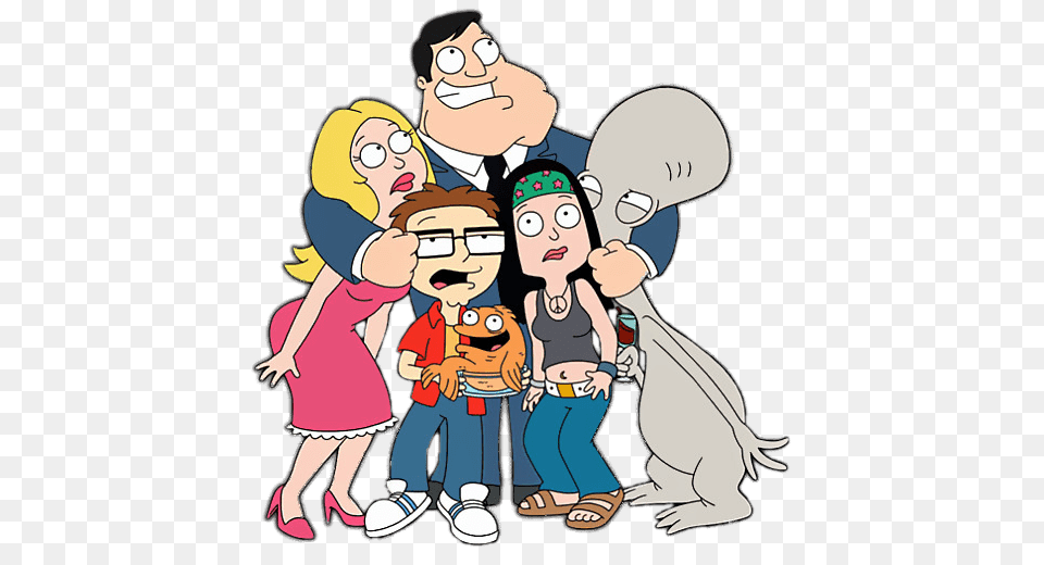 American Dad Stan Smith Hugging Family, Baby, Person, Cartoon, Face Png