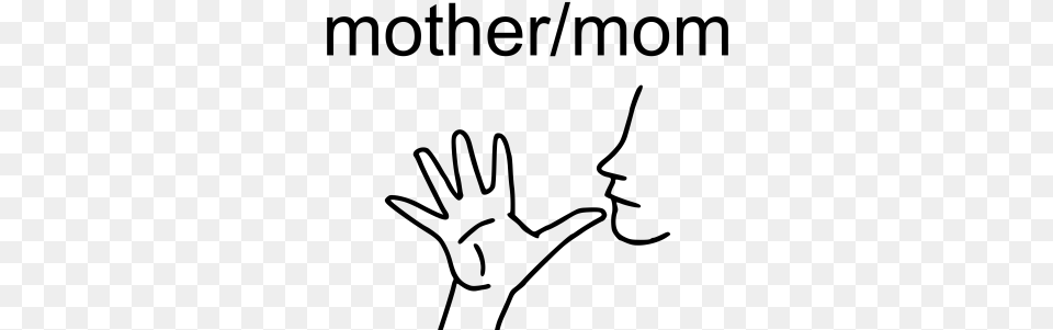 American Deaf Culture Sign Language Mother, Gray Free Transparent Png