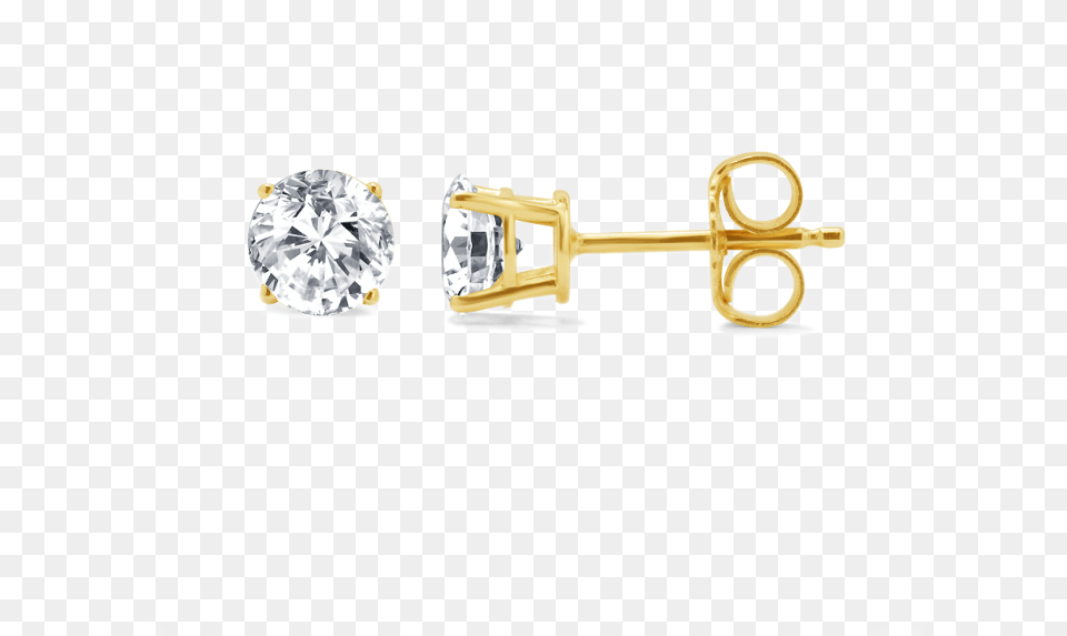 American Diamond Party Wear Earrings In White Colour, Accessories, Earring, Gemstone, Jewelry Free Png