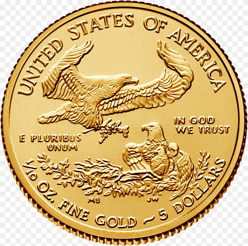 American Eagle, Gold, Animal, Bird, Coin Png
