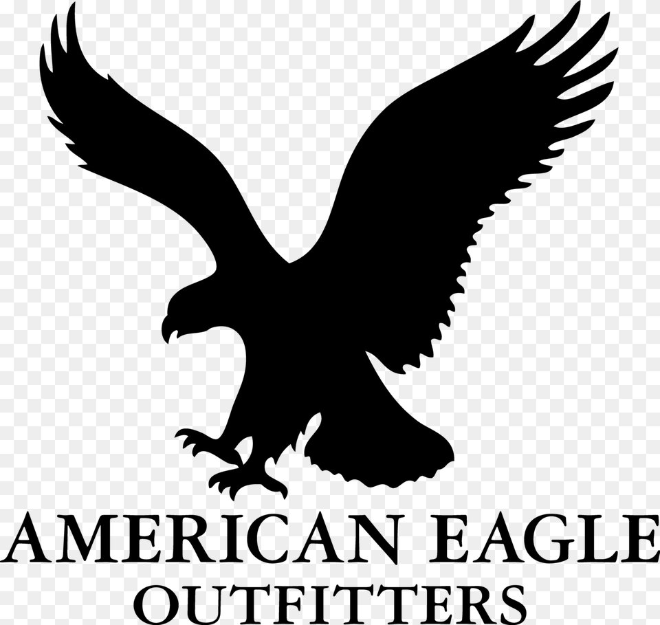 American Eagle Brand Logo, Gray Free Transparent Png
