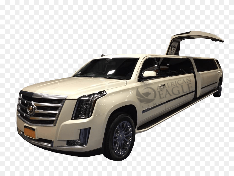 American Eagle Limo White Cadillac Escalade, Transportation, Vehicle, Car, Machine Png