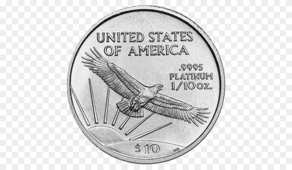 American Eagle Platinum 2016, Silver, Animal, Bird, Coin Png Image