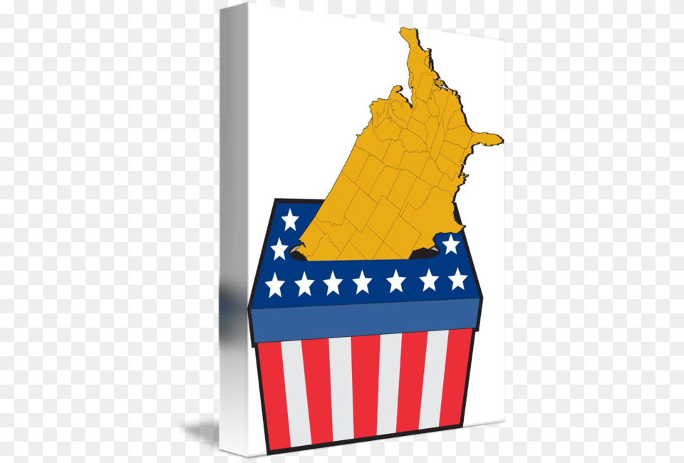 American Election Ballot Box Map Of Usa, American Flag, Flag Png Image