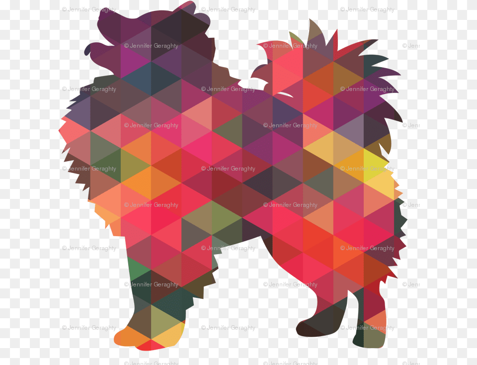 American Eskimo Geometric Pattern Multi Fabric Geometric Pomeranian, Art, Graphics Png Image