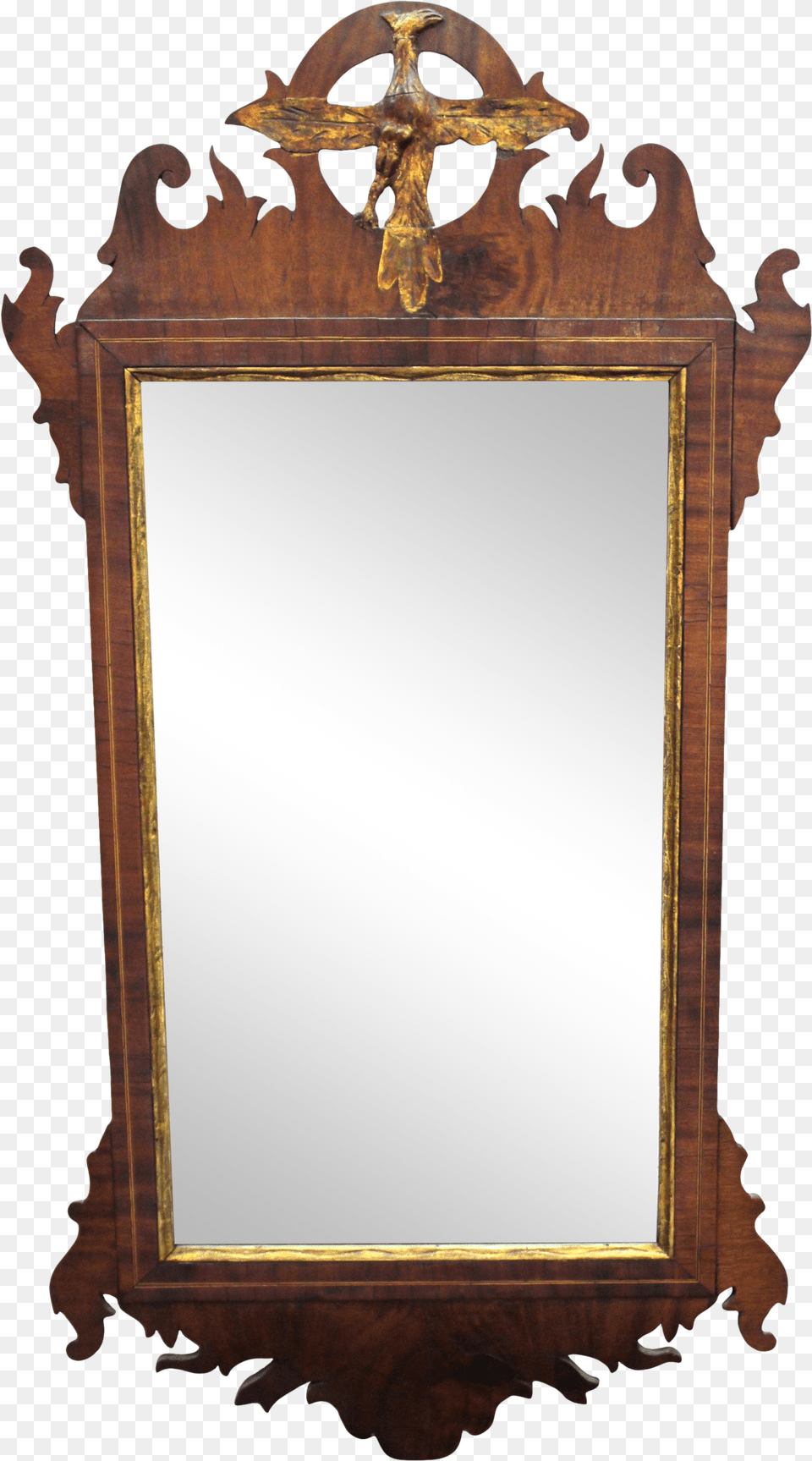 American Federal Mirror With Scrollwork And Carved Eagle Antique, Smoke Pipe, Acrobatic, Person, Pole Vault Png Image