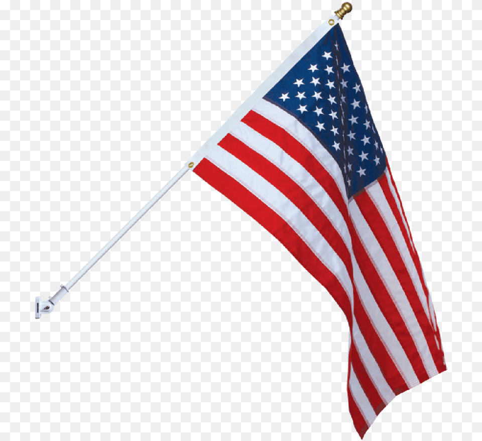 American Flag Amp Spinning Pole Set White Polegold Ball Flag, American Flag Png Image