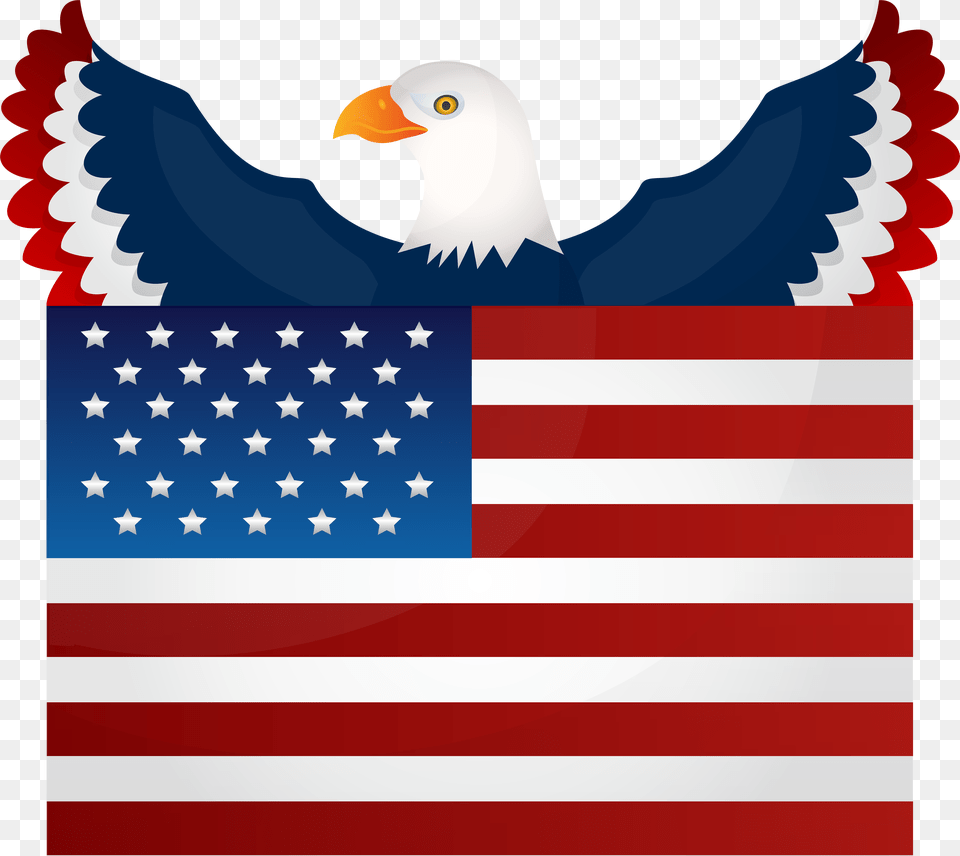 American Flag Background, American Flag, Animal, Bird Free Png Download