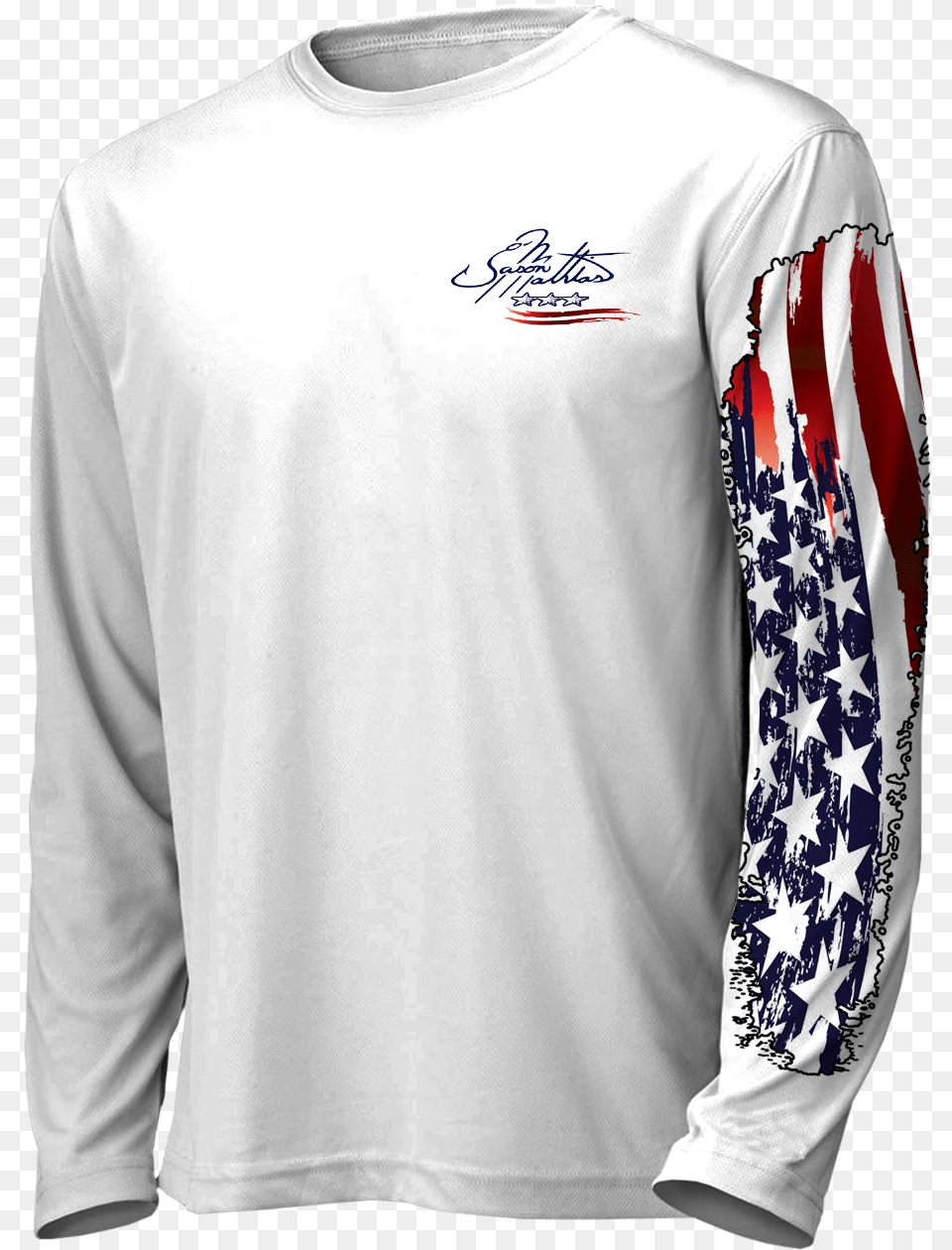 American Flag Bass Front Spiny Lobster T Shirt, Clothing, Long Sleeve, Sleeve, T-shirt Free Png