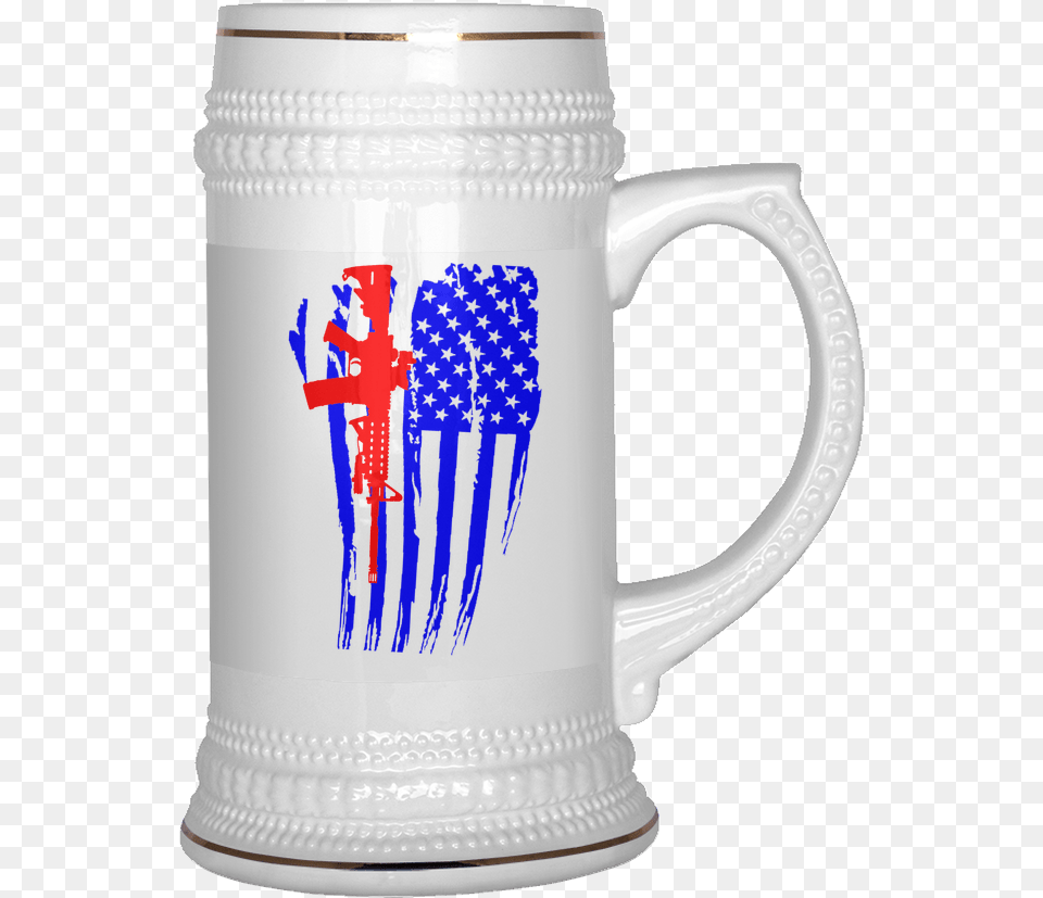 American Flag Beer Stein Fathers Day Mug Designs, Cup, Person Png Image