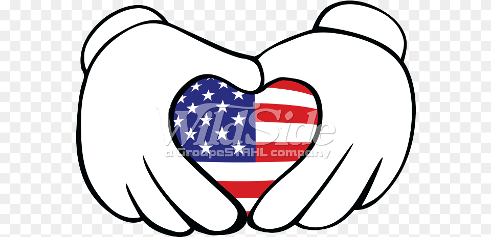 American Flag Cartoon Us Flag Heart Cartoon, Body Part, Hand, Person Free Transparent Png