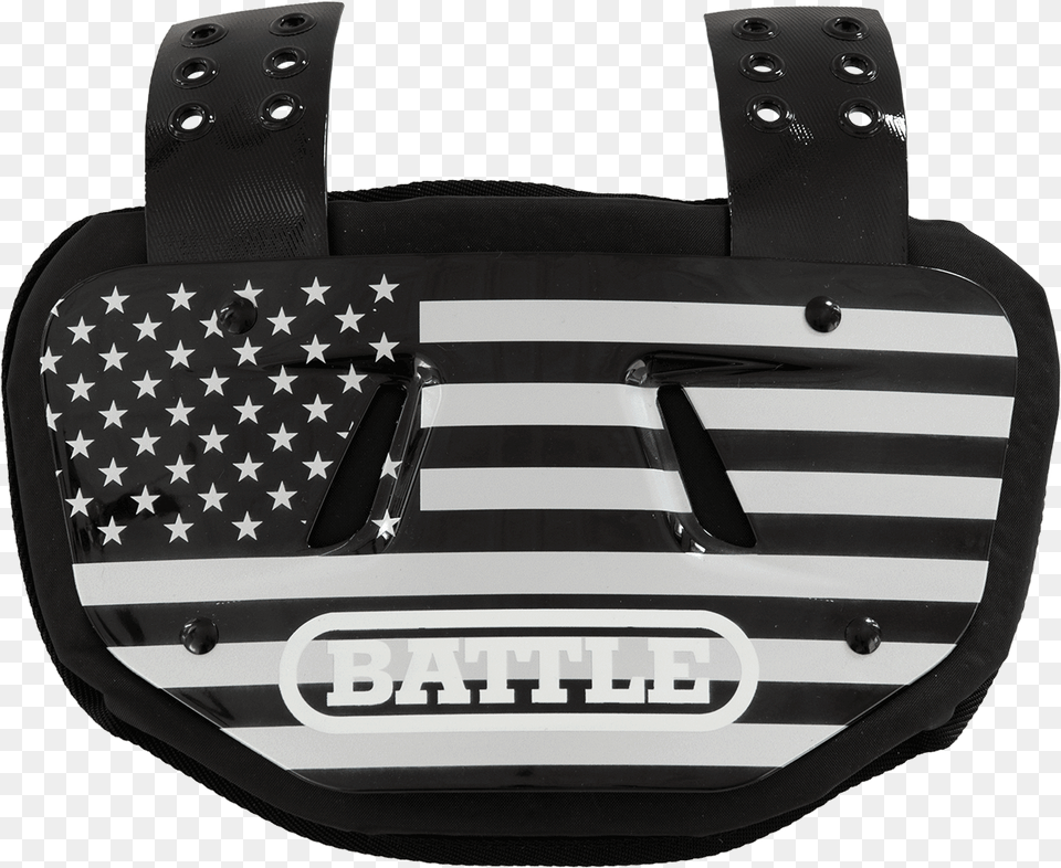 American Flag Chrome Football Back Plate Youth Distressed Black And White American Flag, Accessories, Bag, Handbag, Purse Free Png Download