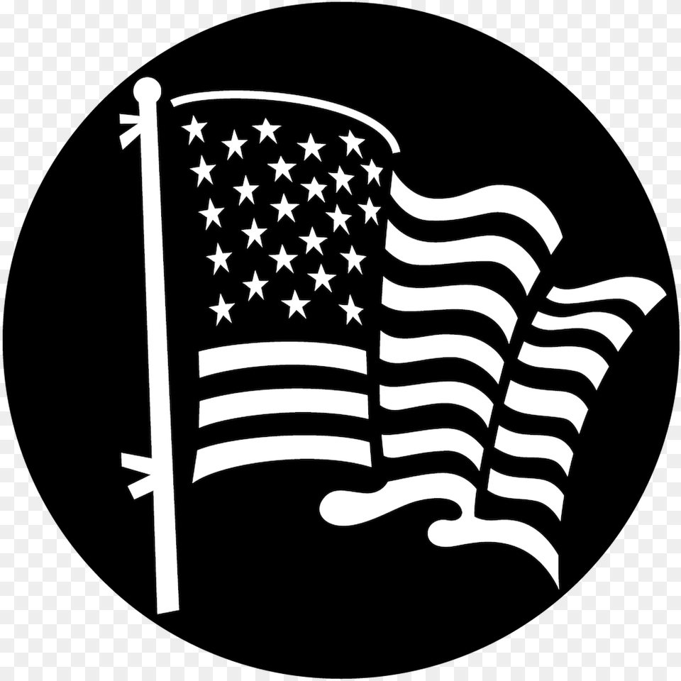 American Flag Circle Black And White Circle Black And White American Flag, American Flag Free Png