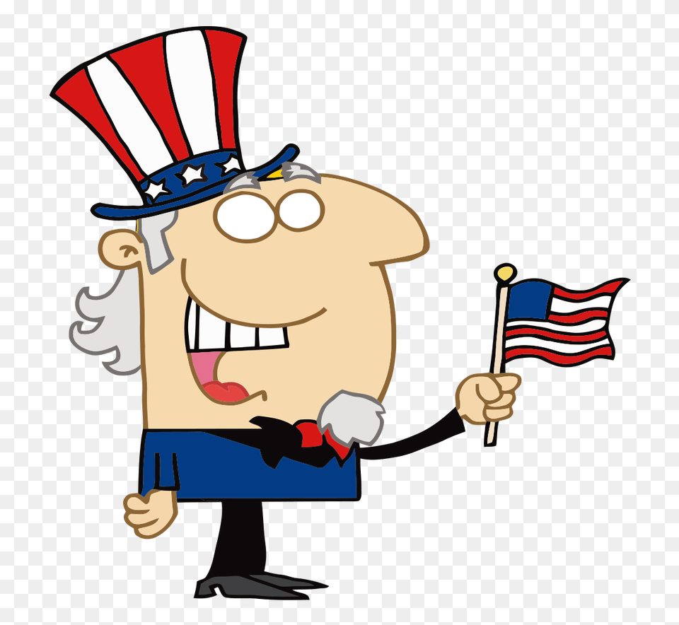 American Flag Clip Art Black And White, Cartoon, Baby, Person Free Transparent Png