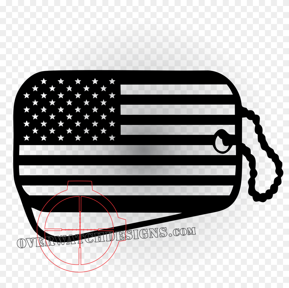 American Flag Dogtag, Accessories, Bag, Handbag, Purse Png Image