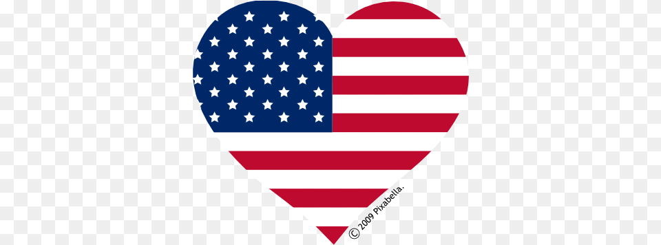 American Flag Heart Clip, American Flag Free Png Download