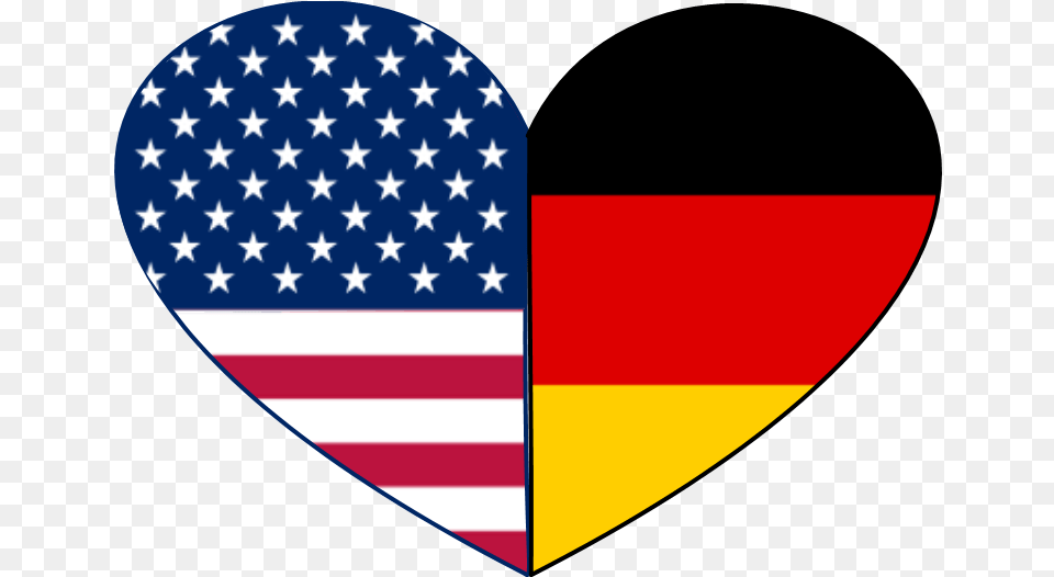 American Flag Heart German And American Flags German American Heart, American Flag Png Image
