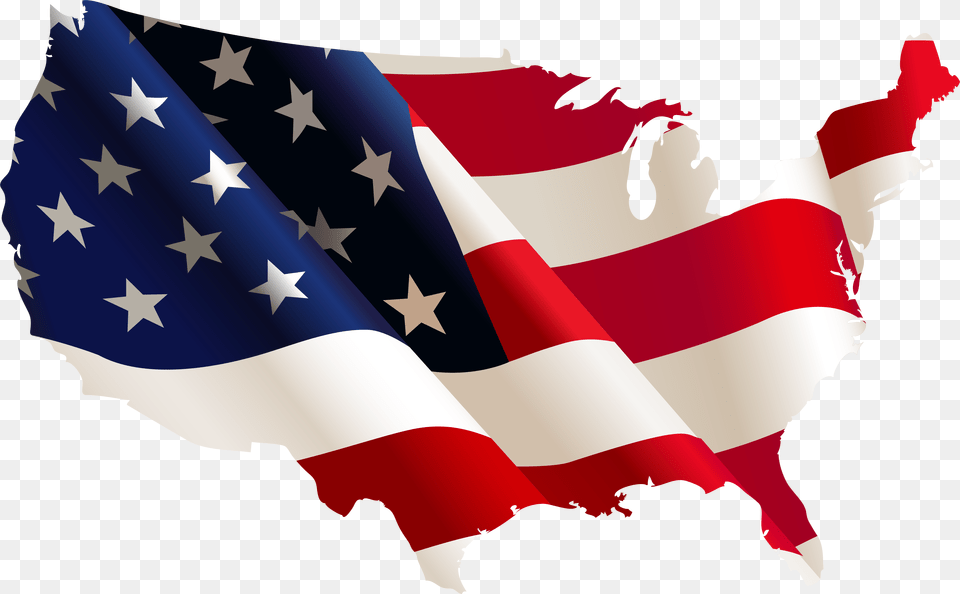 American Flag Map, American Flag Png Image