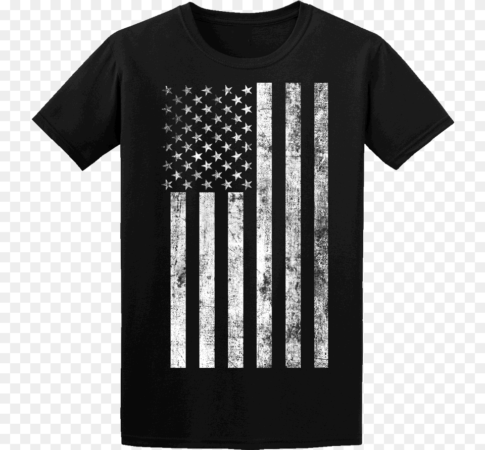 American Flag Monochrome T Shirt, Clothing, T-shirt Png