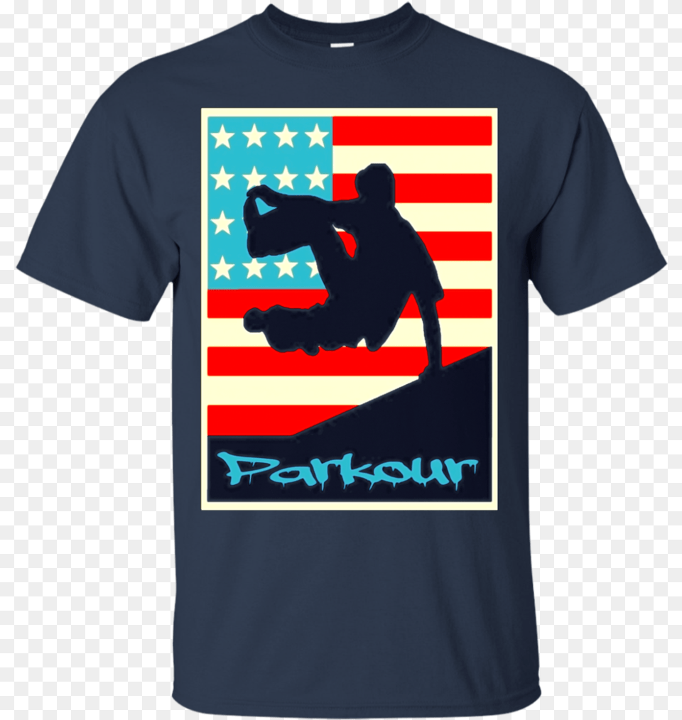 American Flag Parkour T Shirt Parkour T Shirt Broly T Shirt, Clothing, T-shirt, Adult, Male Free Png Download